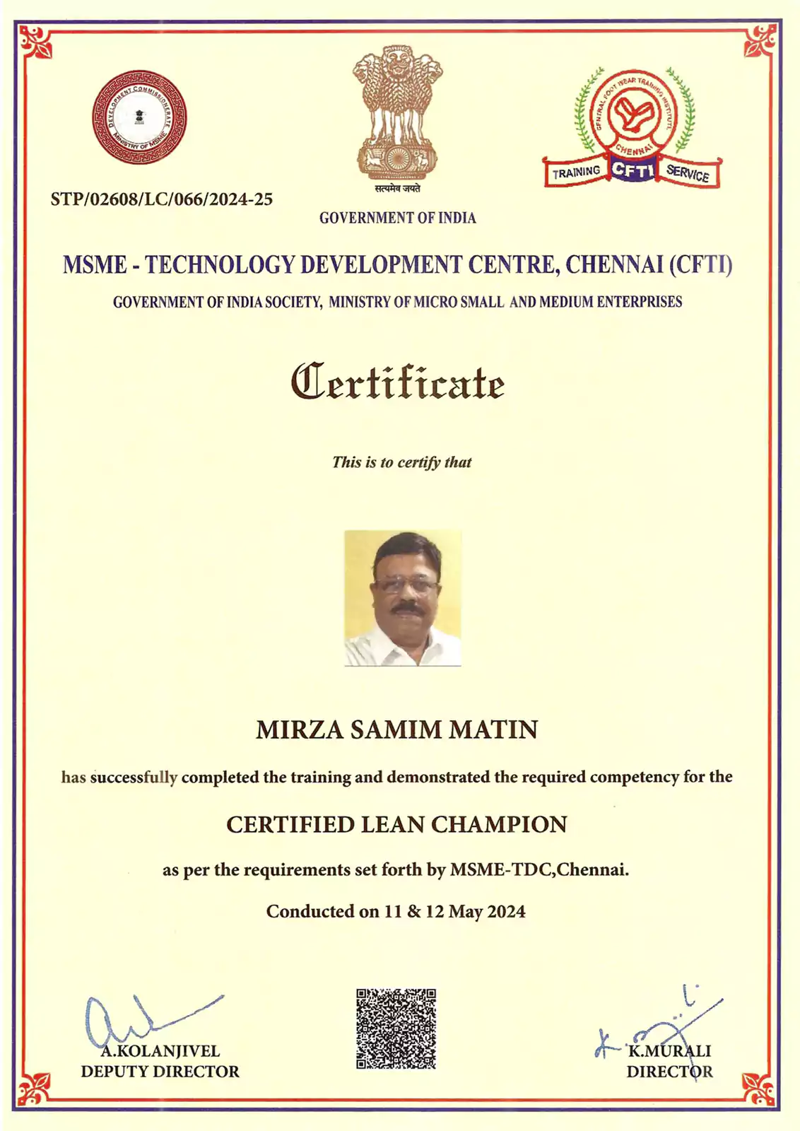 Certificate Delivery — olev-jn26-lc12