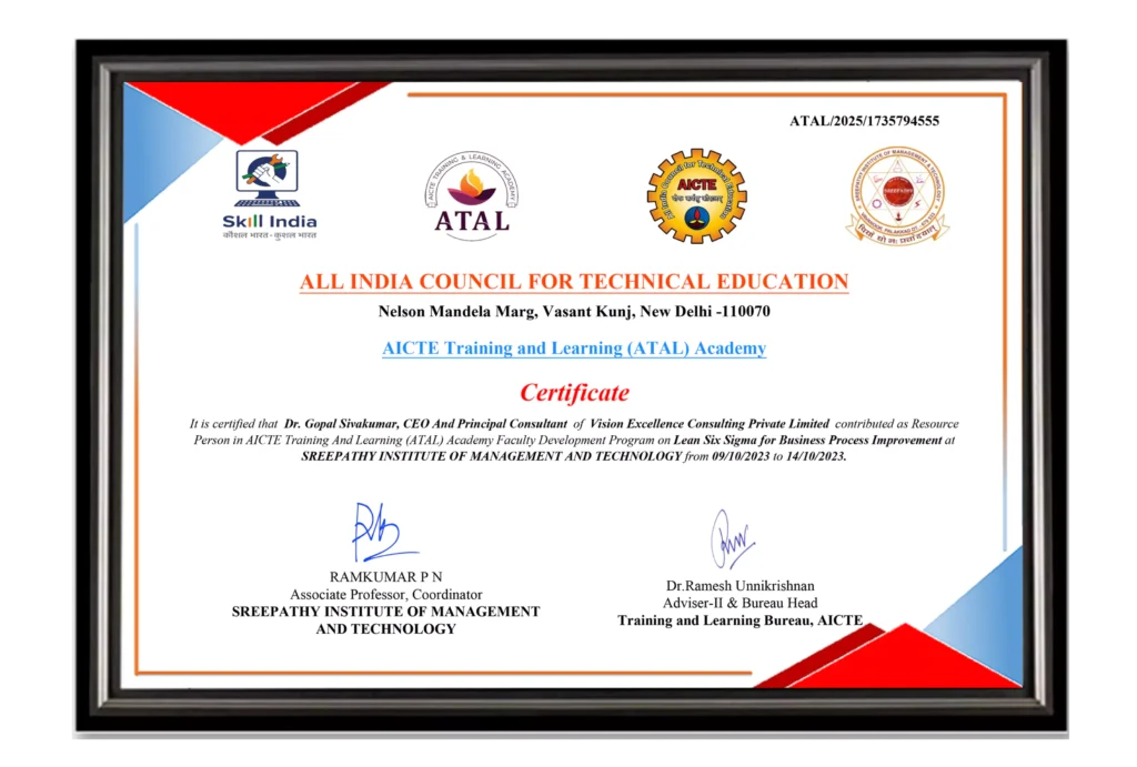 DR GOPAL SIVAKUMAR Vision Excellence