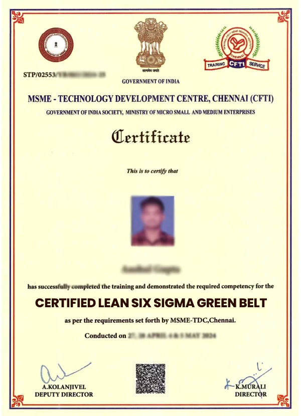 LEAN SIX SIGMA GREEN BELT | ONLINE 2 gb sample cc Vision Excellence